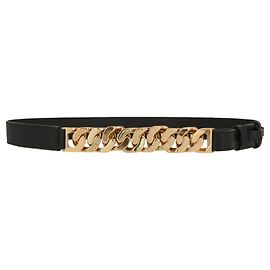 Cinturón de cadena de cuero Givenchy Negro