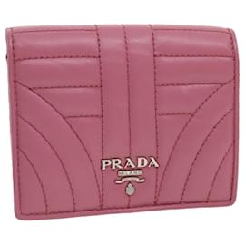 Prada-PRADA Wallet Lamb Skin Pink Auth 31005a-Pink