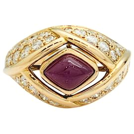 Cartier-Cartier ring in yellow gold, diamonds and rubies.-Other