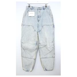 Alexander Wang gefütterte Front Carpenter Jeans Hellblau