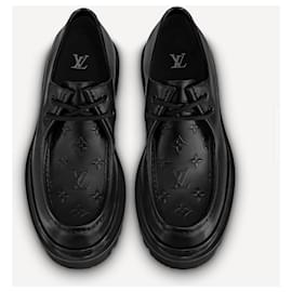 NWOTB Louis Vuitton Zapatos Oxford con cordones de ante negro y cuero  marrón para hombre 8 Castaño Suecia ref.999587 - Joli Closet