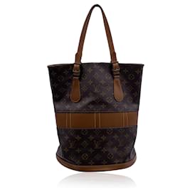 Louis Vuitton-Vintage French Co. Made in USA Monogram Large Bucket Bag-Brown