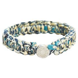 Hermès Kid Silk Twill Bracelet Blue