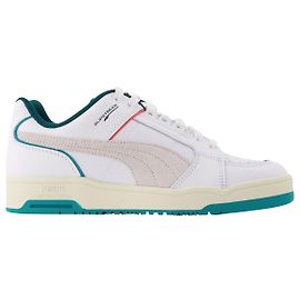 Puma Slipstream Retro Sum em couro branco e azul Multicor