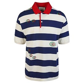 Polo a righe manica corta Gucci Multicolore