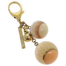 LOUIS VUITTON Bijoux Sac Llavero Beige Rosa M65643 LV Auth 30894 Rosa Beige