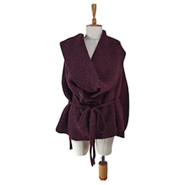 Ann Demeulemeester Strickwaren Dunkelviolett