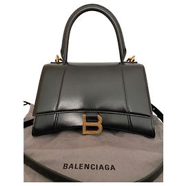 Balenciaga Clessidra Piccola Pelle Nera Liscia Nero