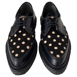 Adieu Modello 51 Scarpe Derby Nere in Pelle e Cavallino Nero