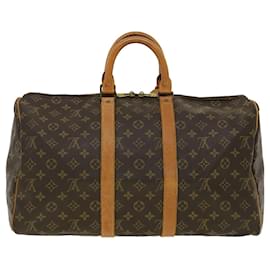 Louis Vuitton-Louis Vuitton Monograma Keepall 45 Boston Bag M41428 Autenticação de LV 31047-Outro