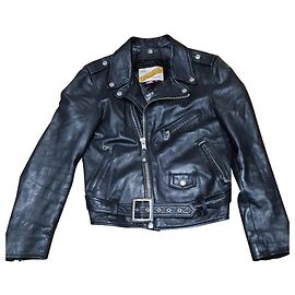 Beautiful Schott black leather perfecto for women 38 /Medium Black