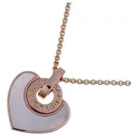 Bulgari-*Bulgari Bulgari cuore necklace 750 pink gold white shell-Other