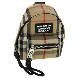 BURBERRY Nova Check Backpack Key Holder Beige Auth 30904BEIM Beige