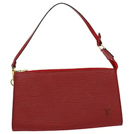 Louis Vuitton-LOUIS VUITTON Pochette Accessoires Epi Pochette Rouge M95804 LV Auth kk098A-Rouge