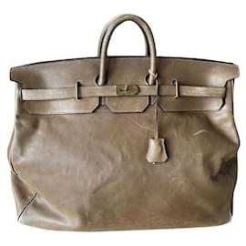 Hermès-Large Hermès strap top bag-Taupe