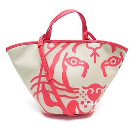 NOVA BOLSA KENZO FC52SA551F02 upperR CABAS LONA E BOLSA DE COURO CORAL Rosa