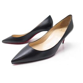 Christian Louboutin-NEW CHRISTIAN LOUBOUTIN PIGALLE PUMPS SHOES 40 BLACK LEATHER SHOES-Black