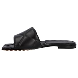 Bottega Veneta-Bottega Veneta Women Rubber Lido Flat Sandal in Black Lambskin-Black