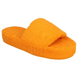 Bottega Veneta-Bottega Veneta Women Resort Sponge Slides in orange cotton-Orange