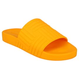 Bottega Veneta-Chanclas Bottega Veneta de caucho naranja-Naranja