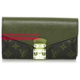 Louis Vuitton-Louis Vuitton Brown Monogram Pallas Wallet-Brown,Red