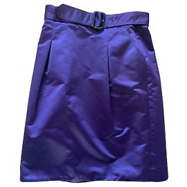 Jupe Burberry Violette en Polyester Taille 36 Violet