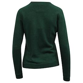 Kenzo-Kenzo Embroidered Logo Sweatshirt in Green Cotton -Other