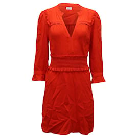 Ba&Sh-Ba&Sh Grenadine Damenkleid aus roter Viskose-Rot