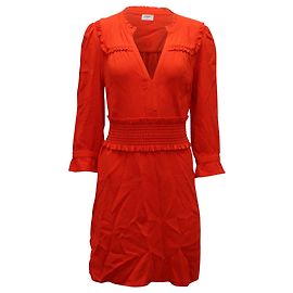 Ba&Sh Robe Grenadine Lady en Viscose Rouge Rouge