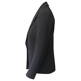 Maje-Maje Valmy Krepp-Blazer mit gefütterter Brust aus schwarzem Polyester-Schwarz