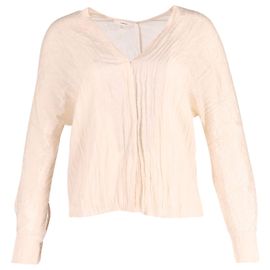 Chemisier à effet froissé Vince en polyester crème Blanc Écru
