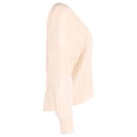 Vince-Vince Crinkled Effect Blouse in Cream Polyester -White,Cream