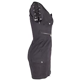Moschino-Mini-robe zippée Moschino en viscose noire-Noir