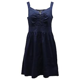 Diane Von Furstenberg-Diane Von Furstenberg Sleeveless Mini Dress in Navy Blue Jersey-Navy blue