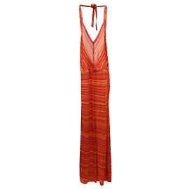 Missoni Mare Combinaison Col V Rayée en Viscose Orange Orange