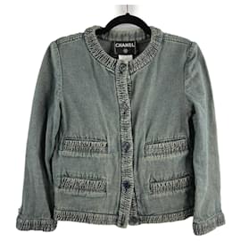 Chanel-Chanel - vintage 01P Washed Denim Jacket & Skirt Set-Multiple colors
