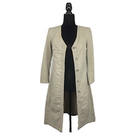 Chanel-Chanel - 03P 2003 Spring - Beige Trench Coat - "Chanel Paris" Buttons-Beige