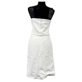 Chanel-Chanel - 1998 98P - Karl Lagerfeld Skirt Crop Top Set - White/ Black-White