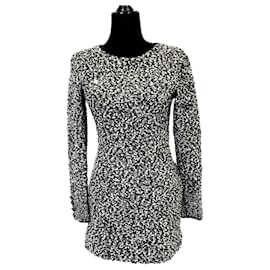 Chanel-Chanel - 94A Knit Clear Sequin Dress - Black & White-Black