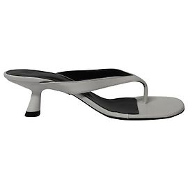 Simon Miller Beep 45 Thong Sandals in White Patent Leather White
