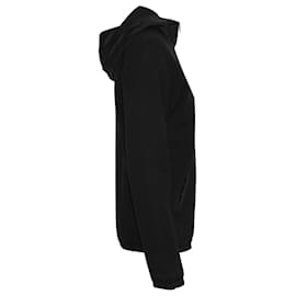 Prada-Chaqueta con capucha y cremallera en algodón negro de Prada-Negro