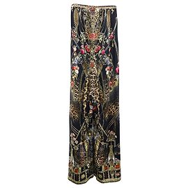 Calça Camilla Floral e Leopard estampada em seda multicolorida Outro