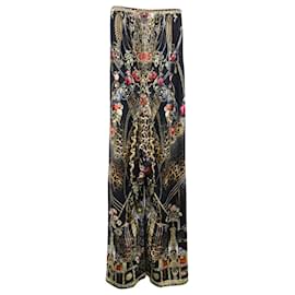 Camilla-Camilla Floral and Leopard Printed Wide Leg Pants in Multicolor Silk-Other