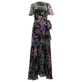 Temperley London-Temperley London Claudette Wrap Maxi Dress in Multicolor Silk-Multiple colors
