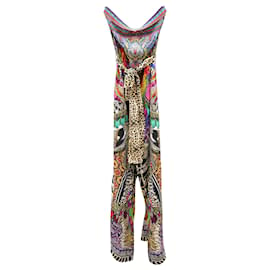 Camilla-Camilla Tie Waist Strapless Jumpsuit Guardians Of The Sun in Multicolor Silk-Other