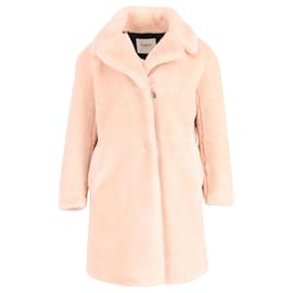 Ba&Sh-Ba&Sh Faux Fur Coat in Blush Pink Polyester-Pink