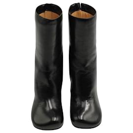 Bottega Veneta-Bottega Veneta Bloc Boots in Black Leather-Black