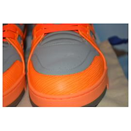Louis Vuitton-louis vuitton sneakers 42.5-Orange,Grey