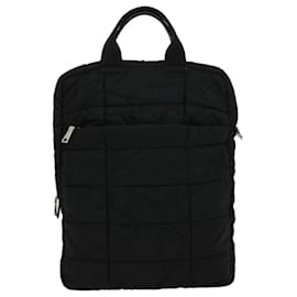 Prada-PRADA Hand Bag Quilted nylon Black Auth ar7373-Black