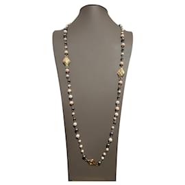 Chanel-Long necklaces-Pink,Multiple colors,Grey,Gold hardware